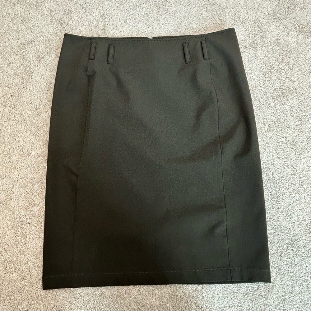 Prada dark chocolate brown short pencil skirt Sz 42